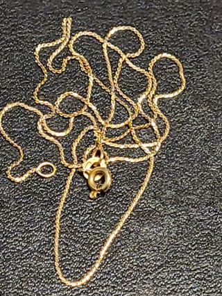 Vintage Estate14k Yellow Gold S Link Rope Style Necklace 18.  5 Inch Chain 1mm