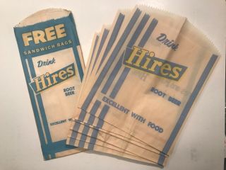 Vintage Hires Rootbeer Advertising Premium Giveaway Sandwich Bags (6)