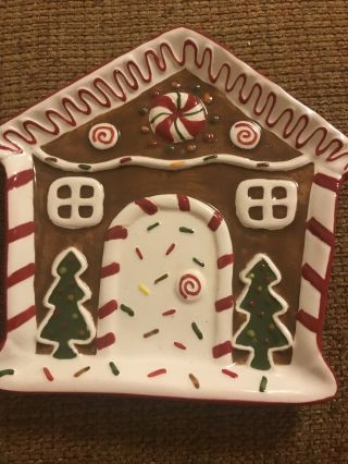 Gingerbread Candy House Candy Christmas Plates Holiday 5’ Platter