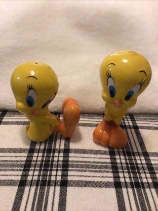 Vintage Sylvester & Tweety Bird Looney Tunes Salt And Pepper Shakers (4)