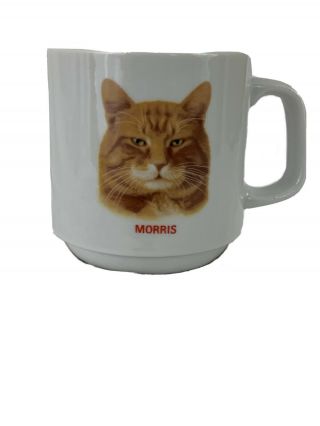 Vintage Morris The Cat Coffee Mug Cup Papel Nine 9 Lives Tabby Tv Ad