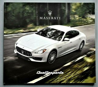 2017 Maserati Quattroporte Prestige Brochure 90 Pages 10.  5 " X 12 " Gq