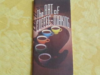 Vintage 1948 " The Art Of Coffee Making " Hills Brothers Co Brewing How To Booklet