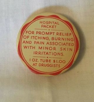 Vintage Advertising Tin DERMA MEDICONE Ointment Tin HOSPITAL PACKET TIN 2
