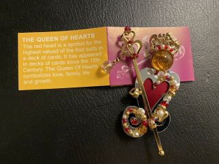 Liztech 2015 Nwt The Queen Of Hearts Brooch Signed