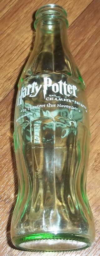 1996 Harry Potter Coca - Cola Classic Coke Bottle 8 Oz Empty Chamber Of Secrets