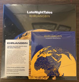 Late Night Tales W/ Khruangbin Ltd Ed White Vinyl W/ Orange 7 " Summer Madness