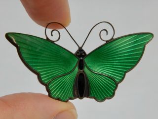 David Andersen Norway Sterling Silver Enamel Butterfly Pin Brooch - 82141