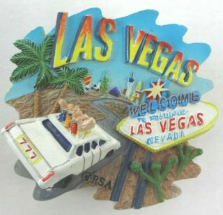 Las Vegas Fridge Magnet Vintage 3d Resin Refrigerator 777 2.  5 Inches