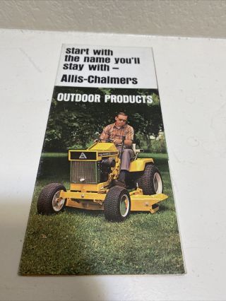 Vintage Allis - Chalmers Cub Cadet Garden Tractor Dealers Brochure/poster