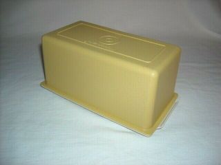 Vintage Tupperware Harvest Gold Large 1 Lb.  Butter Cheese Dish Holder 638 - 10