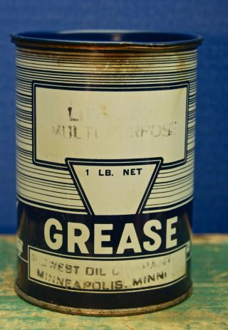 Vintage Quality Lubricants Grease Can 1 Lb Graphics