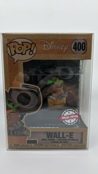 Funko Pop 400 Disney Wall - E Earth Day Wall - E Exclusive Figure /w Protector