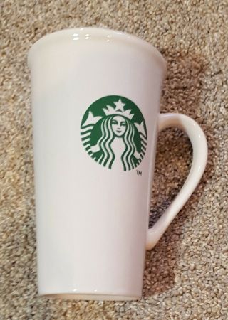 2012 Starbucks White Green Mermaid 16 Oz Tall Coffee Tea Cup Mug