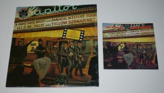 The Beatles Reel Music Promo Gold Vinyl Still Lp W/ Bonus 45 & Ps