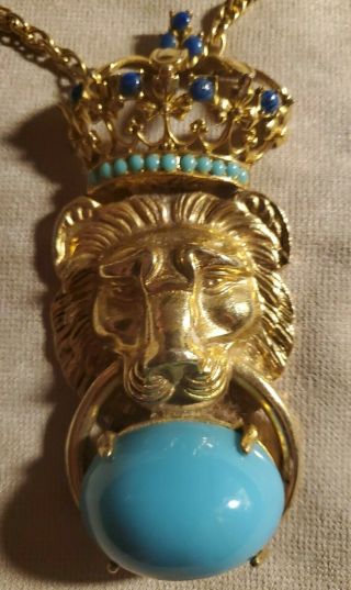 Pauline Rader Lion Door Knocker Necklace