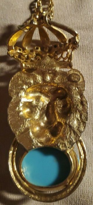 Pauline Rader Lion Door Knocker Necklace 3