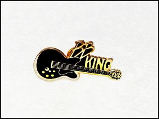 Bb King Vintage Enamel Metal Mini Guitar Pin Pinback Badge