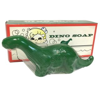 Official Sinclair Oil Promotional Dino Shaped Green Soap Brontosaurus Dinosaur