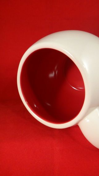 RAE DUNN Blue Gnome ' MERRY ' Coffee Tea Mug Cup CHRISTMAS RED Interior 2