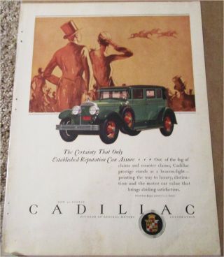 1927 Cadillac 4 Dr Sedan Car Ad