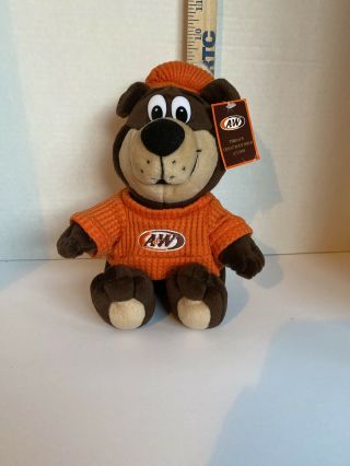 Vintage 1999 A & W Root Beer Bear 9 " Bear Made Exclusively For A&w Restaurants