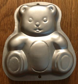 Mini Aluminum Cake Pan Teddy Bear 5” X 4.  5”