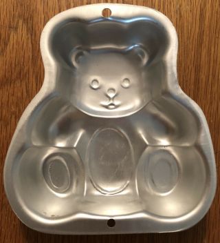 Mini Aluminum Cake Pan Teddy Bear 5” x 4.  5” 2