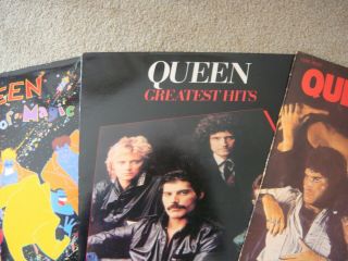 3 x Queen Vinyl LP ' s - Sheer Heart Attack,  Greatest Hits & Its a Kind of Magic 3