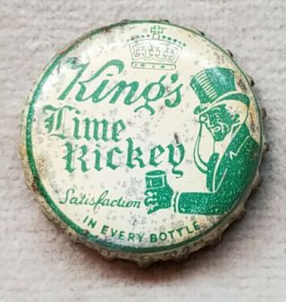 Vintage Canadian 1950s Kings Lime Rickey Soft Drink Soda Bottle Cap.