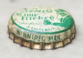 Vintage Canadian 1950s Kings Lime Rickey Soft Drink Soda Bottle Cap. 2