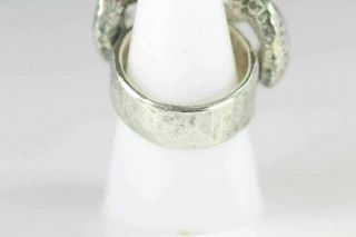 BIG BOLD STERLING SILVER RAMS HEAD SKULL RING BY THEETH SIZE 7.  75 6883 3