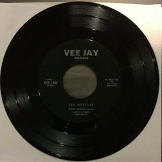 The Beatles Vee - Jay 45 Souvenir Of Their Visit To America Vj Ep All Black Label