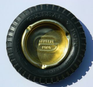 VINTAGE RARE GENERAL POPO TIRE RUBBER ADVERTISING ASHTRAY MADE IN MEXICO 6 2