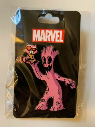 Nycc 2018 Exclusive Marvel Pin By Skottie Young - Rocket & Groot Incentive Pin