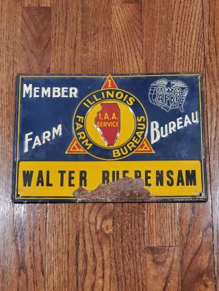 Vintage Farm Bureau Metal Sign