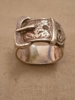 Victorian Silver Belt Buckle Ring