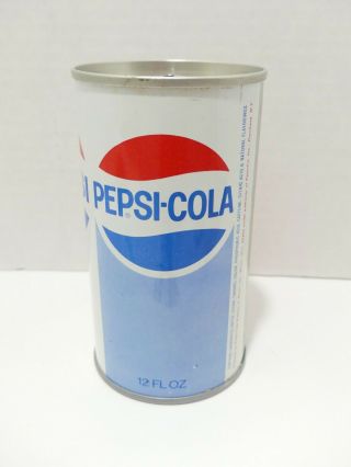 1970 ' s vintage Pepsi - Cola steel 12 oz Pull Tab Soda Can 2