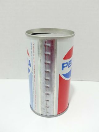 1970 ' s vintage Pepsi - Cola steel 12 oz Pull Tab Soda Can 3