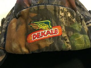 Dekalb seed camo winter stocking cap with ear flaps in 2