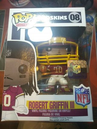 Funko Pop Nfl Washington Redskins Robert Griffin Iii 08 Vaulted With Protector