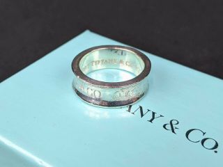 Authentic 1997 Tiffany & Co.  925 Sterling Silver Wide Band Ring - Size 6