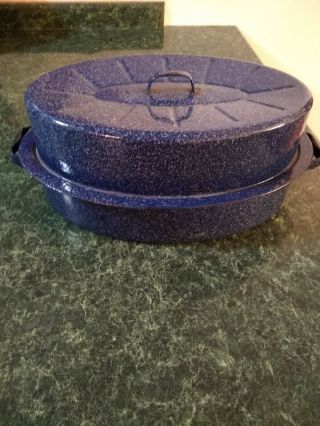 Vintage Large Roasting Pan With Lid