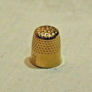 Vintage 14k Yellow Gold Sewing Thimble Charm