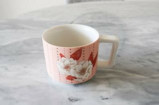 Starbucks Magnolia Flower Pink Floral Stackable Ceramic Coffee Mug 12oz 2019