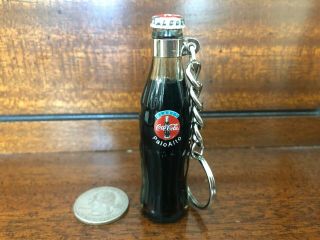 Miniature 3 " Coca Cola Bottle Keychain Always Disc Logo Destination Series 1999
