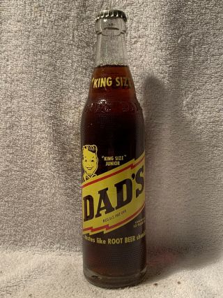 Full 12oz Dad’s “king Size” Root Beer Acl Soda Bottle St.  Paul - Minneapolis,  Mn