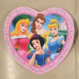 Zak Designs Disney Princess Melamine Heart Plate Children’s Kids Girls