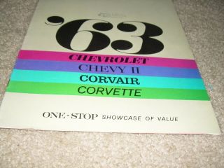 1963 Chevrolet Sales Brochure – Chevy Ii,  Corvair,  & Bel Air,  Impala & Corvette -