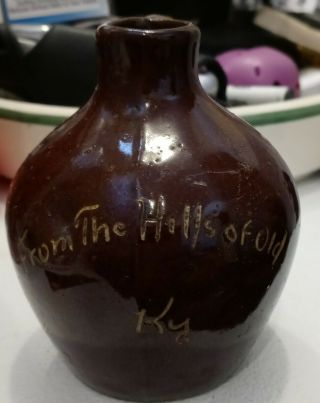 Stoneware Mini Advertising Jug - From The Hills Of Old Ky